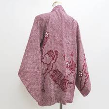 Haori Jacket Vintage(1950-1980) Magenta Full Shibori Plum blossom Silk – Mikula Kimono