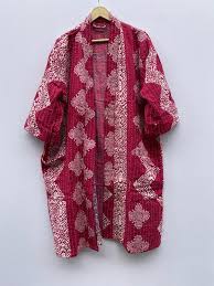 Kantha Jacket Handmade Cotton Cardigan Jacket Woman Coat Bath Overcoat Winter Kimono Style Jacket Cotton Quilt Jacket - Etsy