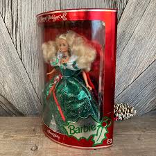 Vintage 1995 Happy Holidays Barbie {blonde Hair Mattel 14123 ...