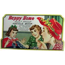 Happy Home Rust Proof Needle Book. For Sale at Ruby Lane