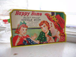 Vintage Needle Book 1940s Happy Home