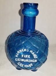 Harden's Blue Glass Hand Grenade Fire Extinguisher