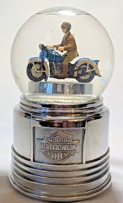 Harley Davidson snow globe 1936 EL Knucklehead motorcycle ...