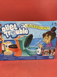 Hasbro Gaming Toilet Trouble Flushdown Kids Game Water Spray ...