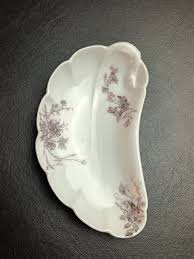 HAVILAND Limoges France Antique Bone Dish White Floral China ...