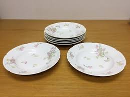 7 Theodore Haviland Limoges France 9 1/2” Rimmed Soup Bowls ...