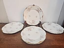 WARWICK JUNE BRIDE GOLD DAUBS DINNER PLATE SET OF FIVE | eBay