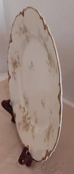 Vintage Haviland Limoges Bone China 9 1/2" Dinner Plate Pink Floral & Gold Trim | eBay