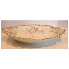 French Haviland Limoges Low Oval Vegetable Serving Bowl ...