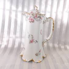 White Haviland & Co. Chocolate Pot With Pink Flowers ...