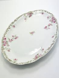 Oval Serving Platter Z. S. & Co. Bavaria Germany Orleans Pattern Pink Roses 15" | eBay