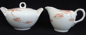 Fukagawa Arita Maple 905 Creamer and Double Handle Sugar ...