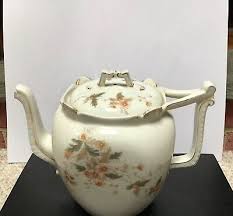 Antique T & V France 19c Tea Pot- Porcelain China-Gilt-Flora ...