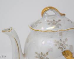 Pearlescent Vintage Teapot Sterling China Made in Japan ...