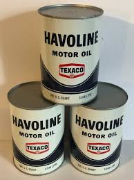 Texaco, Havoline Motor Oil Quart Metal Can Full N.O.S. (1 ...