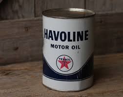 Havoline Texaco Motor Oil Can One Quart Gas Station ...