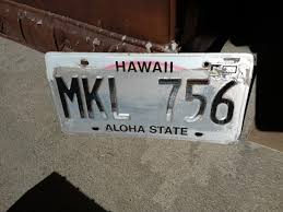 Vintage Hawaii License Plate Automotive Decor Collectible ...