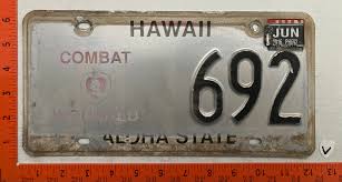 2016 Hawaii #692 Purple Heart License Plate – LicensePl8s.com