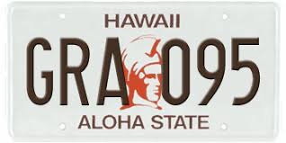 1981 HAWAII STATE LICENSE PLATE-- This plate also used in ...