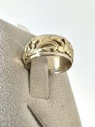 14k yellow and white gold hawaiian ring size 6.5 | eBay
