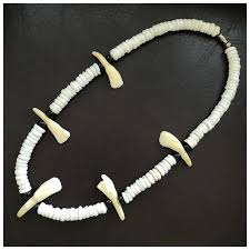 Rare Vintage Real Natural Hawaiian Puka Shell and Teeth ...