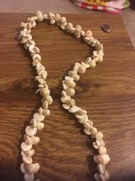 vintage Seashell Beaded Necklace 34" | eBay