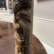 Tiki Totem 14" Hibiscus Wood Handcarved Made In Hawaii ...