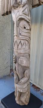 Early 20th Century Folk Art North Western Totem Pole | Chairish
