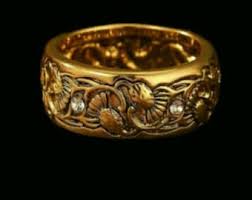 Magnificent Large Antique Boho Style Ring With Leaf and ...