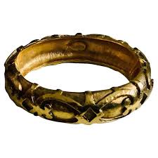 Barrera Gold Metal Bangle For Sale at 1stDibs | barrera name ...
