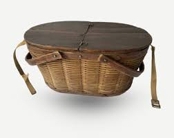 Antique Picnic Basket - Burlington Hawkeye Refrigerator ...