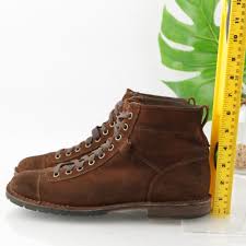 John Varvatos Men's Boot Size 10 Lace Up Distressed Brown Suede Cap Toe Casual | eBay