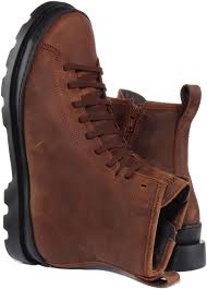 Camper Brutus In Brown For Men | Side Zip Lace Up Rugged Sole Boots – 4feetshoes