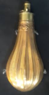 1800's G & JW Hawksley Hunting Brass Black Powder Horn Flask ...