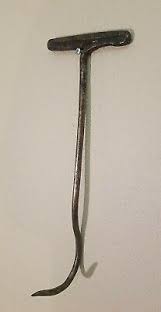 Vintage 14.5" Hay Bale Meat Hand Hook Farm Barn Tool Iron ...