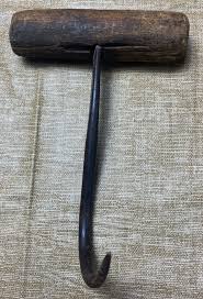 Vintage Wood Handle Ice Hay Meat Butcher's Hook | eBay