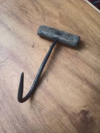 Vintage Hay Hook With Wooden Handle - Etsy