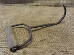 Vintage Hand Forged Iron & Wood Hay Hook Antique Farm ...