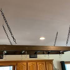 Walnut Stained Ladder Pot Rack: Hanging Plant & Kitchen ...