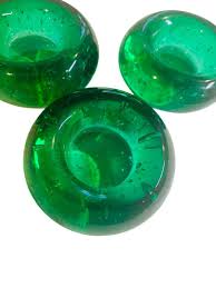 Ikea Green Glass Controlled Bubble Candle Tealight Holder ...