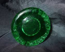 Buy Vintage Green Glass Stump Toothpick Holder, Unmarked ...