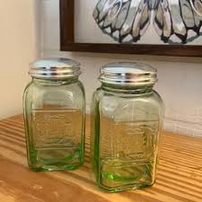 Vintage 1964 Green Glass Bottle Salt & Pepper Shakers, A.B.C.B. Convention, Chicago, VK143 - Etsy