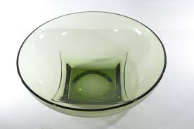 Vintage Hazel Atlas Green Glass Capri Colony Square Base Mid ...