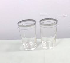 Dorothy Thorpe Silver Rim 1950's Shot Glass, Silver Rim Shot Glass, Barware, Silver Barware, Morethebuckles - Etsy