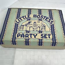 Hazel Atlas Little Hostess Party Set 14 pc 1940s Pastel Colors Vintage | eBay