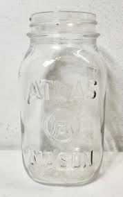 Atlas Mason Clear Glass Canning Jar Vintage | eBay