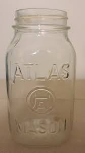 Vintage Atlas Mason Quart Clear Glass Jar 7" | eBay