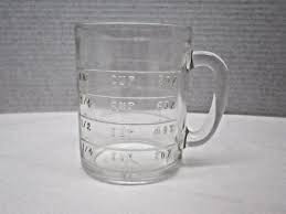 Vintage Hazel Atlas 1 Cup Glass Measuring Cup Embossed Clear ...
