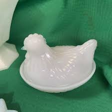 Rare Find Vintage Westmoreland Milk Glass Creamer/Cruet/Plates/Dishes Set | eBay