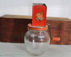 Vintage Farmhouse Androck Nutmeat Chopper Glass Hazel Atlas 1950's - Etsy